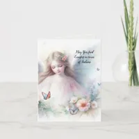 Angel Healing Sympathy Grief Bereavement Thank You Card