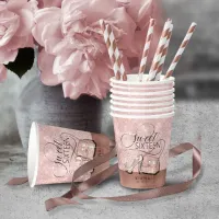 Glitter and Shine Sweet 16 V2 Rose Gold ID675 Paper Cups