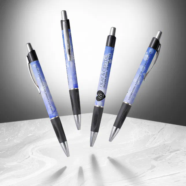 Elegant 65th Blue Sapphire Wedding Anniversary Pen