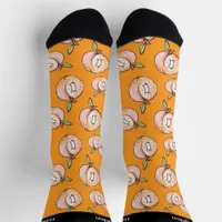 Kitschy Peaches Modern Cute Fun Summer Name Socks