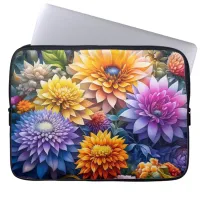 Pretty Colorful Ai Art Flowers Personalized Laptop Sleeve