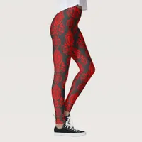 Elegant, Vintage, Victorian Steampunk Damask Leggings