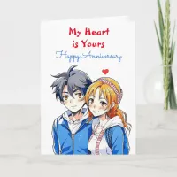 My Heart is Yours | Anime Happy Anniversary Card