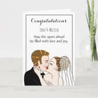 Congratulations  Bride and Groom Personalized Card