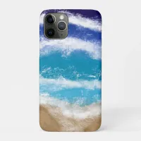 Blue Ocean Waves Sandy Beach  Beach   iPhone 11 Pro Case