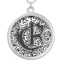 Monarchia "E" Silver Plated Necklace