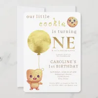 Our Little Cookie Is Turning ONE Cute 1st Birthday Invitation