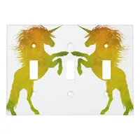 Gold Grunge Unicorn Light Switch Cover