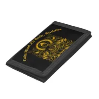 Buddha Amid Lotus Flowers Trifold Wallet