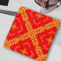 Luxurious Stylish Red and Faux Gold Decorative Bandana