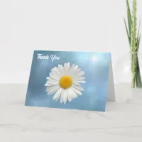 Cheerful White Daisy Thank You Card