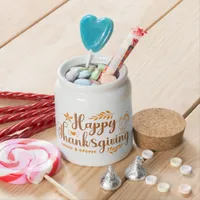 Happy Thanksgiving Candy Jar