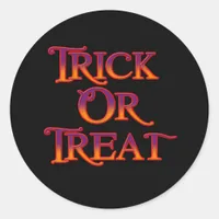 Trick or Treat Classic Round Sticker