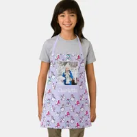 Snowman Pattern With Daughters Name Lilac Apron