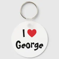 I Love George Keychain