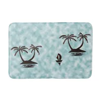 Bath Mat - Tropical Islands and Boat