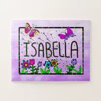 Isabella - The Name Isabella Whimsical Drawing  Jigsaw Puzzle