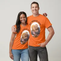 Just Married His And Hers Orange Unisex T-Shirt