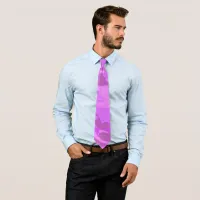 Light Purple Camouflage Neck Tie