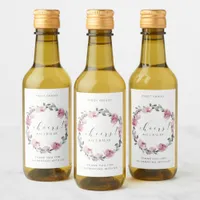 Dusty Rose Bridal Shower Wedding Wine Label