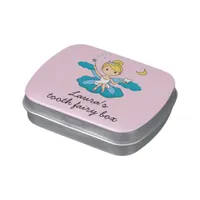 Tooth Fairy Box Keepsake Treasure Pink Girl Candy Tin