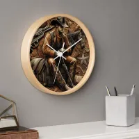 Gun-Slinging Cowboy: Wild West Portrait Clock