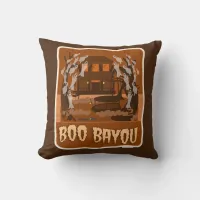 Boo Bayou Haunted Halloween Spooky Art Throw Pillow