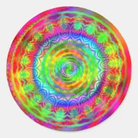 Tiedye Target Classic Round Sticker