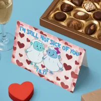 Adorable Not Sick Of You Yeti Valentine's Day Card