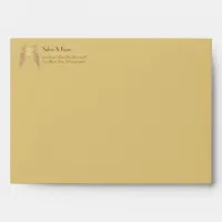 Art Deco Butterfly Gold Wedding  Envelope