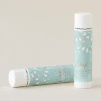 Watercolor Snowdrops Wedding Teal/Copper ID726 Lip Balm