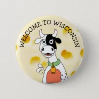 Welcome to Wisconsin Cheese head Button