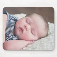 Personalized New Baby Boy Photo Mouse Pad