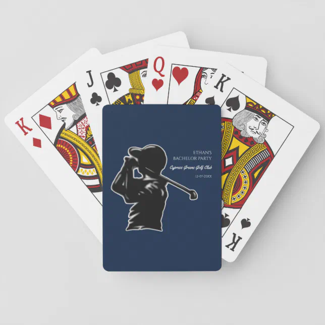 Golfer Bachelor Party Golf outing Classic Stylish Poker Cards