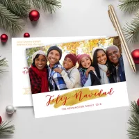 Feliz Navidad Gold Foil Swash Holiday Photo