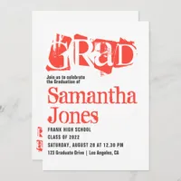 Grunge Typography Graduation Party Invitation