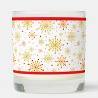 Retro Atomic Mid-Century Mod Red & Gold Starburst Scented Candle