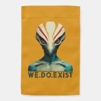 Alien Head - We Do Exist Garden Flag