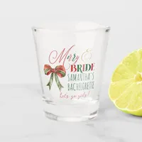 Merry & Bride Winter Christmas Bride Bachelorette Shot Glass