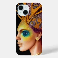 All That Glitters - Cosmic Goddess Portrait iPhone 15 Case