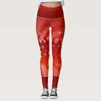 Christmas Trees Shades of Red Leggings