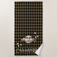 Nostalgic Vintage Steampunk Fantasy  Beach Towel