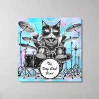 *~ Percussionist Cool Cat DRUMMER AP91 Customize Canvas Print