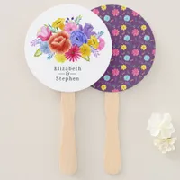 Fiesta Floral Wedding Hand Fan