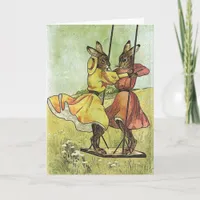 Vintage Rabbits, Easter Holiday Card