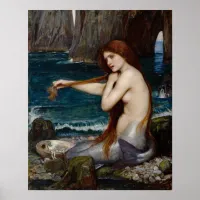 "A Mermaid" by John William Waterhouse poster