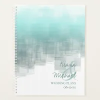 Watercolor Reflections Wedding Teal ID774 Planner