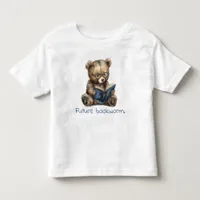 Future Bookworm Bear Reading Baby  Toddler T-shirt