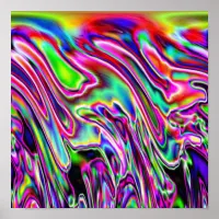 Neon Swirls Poster