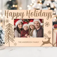 Happy Holidays Personalized Family Christmas Etched Frames